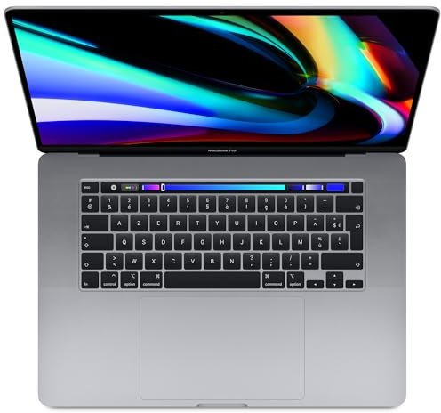 2019 Apple MacBook Pro con 2.4GHz Intel Core i9 (16-pulgadas, 16GB RAM, 512GB SSD de Almacenamiento) (AZERTY French) Gris Espacial (Reacondicionado)