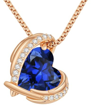 Collana Donna Collana Cuore in Rame, placcato in oro rosa Gioielli Donna Festa Della Mamma Lei Moglie Fidanzata Regalo Compleanno Anniversario, Regali di San Valentino Gioielli