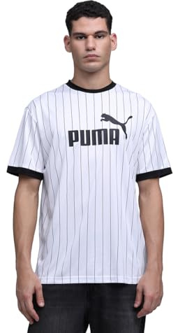 PUMA ESS - Camiseta de Punto a Rayas para Hombre (Paquete de 1)