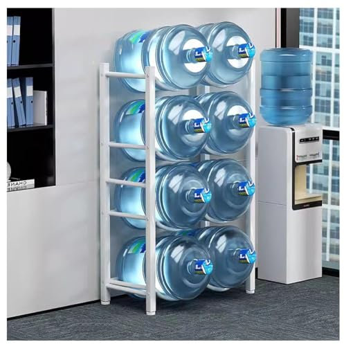 Soporte para botellas de agua, soporte dispensador de jarra de agua de doble fila, estante para jarra de agua de alta resistencia, estante para jarra de agua de 3/4/5 niveles para el hogar, cocina,