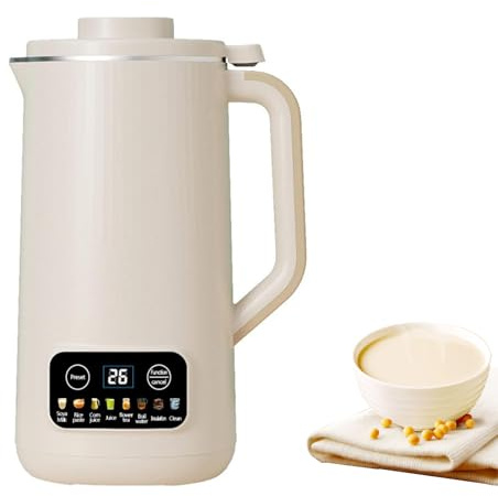 220v Machine à Lait VéGéTaux, 600ml Machine à Lait De Noix Automatique, Lait VéGéTal Fait Maison Sans Lactose, Multifonctionnel Et Santé Machine à Lait De Soja pour Avoine, Soja, Noix, Fruits (blanc)