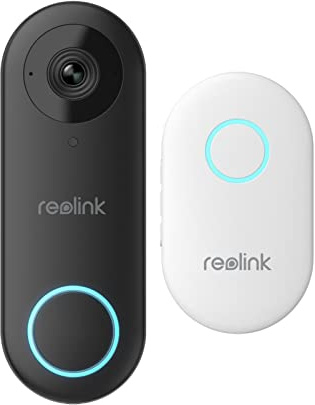 Reolink 5MP Video-Türklingel PoE mit Chime (Generalüberholt) | UHD Türklingel Kabelgebundene mit Kamera, 180° Ultraweitwinkel, Personenerkennung, Wasserdicht, Alarme, Kompatibel NVR
