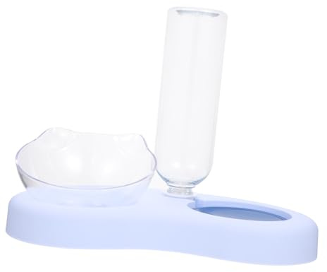 VILLFUL Set De Gamelles pour Chat Et Chien Bol Incliné pour Nourriture Et Abreuvoir Automatique pour Animaux De Compagnie
