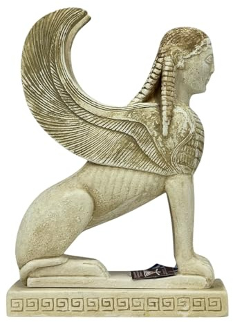 Sphinx von Naxos – griechische Mythologische Kreatur Statue – handgefertigt in Griechenland – antike Skulptur Reproduktion – natürliche umweltfreundliche Materialien