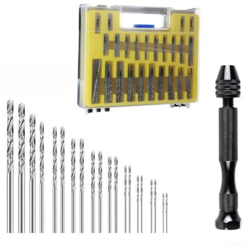 Set di trapano a mano con 150 punte da trapano 0 4 3 2 mm tra cui mini trapano in lega di alluminio per legno plastica modello hobby attività di foratura