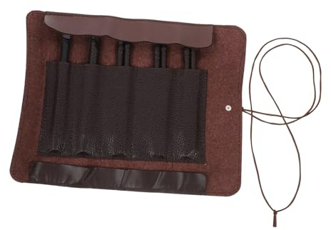 Mipcase Utensili per Intaglio Legno in Acciaio Inossidabile Set di 8 Pezzi con Custodia per Artigiani e Fai da Te nel Wood Carving
