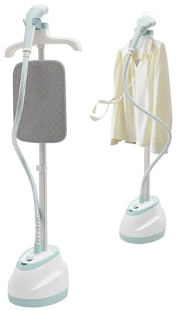 MEHOOSPVN Vapore verticale 1800 W, potenza vapore 38 g/min, rinfrescare e disinfettare, 10 livelli di vapore, pronto all'uso in 45 secondi, 1,6 litri, ferro da stiro a vapore, piastra verticale a