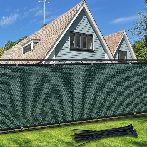 Privacy Screen Fence, TOTU 4ft x 50ft Heavy Duty 170 Shade Net Cover, for Wall Garden Yard Outdoor Home Decoration, Green