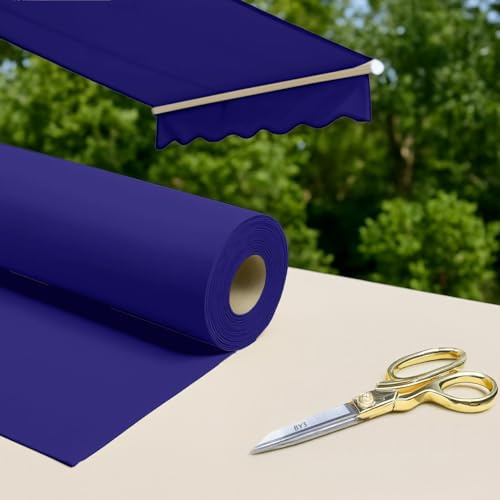 Byour3 - Tejido POR METRO Para Toldos Exteriores Protección Uv Sombra Balcón Veranda Lonas Gazebo Lateral Abatible Pérgola Toldo Camper Cojines Barco (Azul Royal, 140 cm Ancho Rollo)