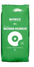 BioBizz - Worm-Humus, humus di lombrico biologico, All-Mix/Light-Mix, compost organico (2 pezzi, Worm-Humus, 40 L)