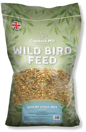 Copdock Mill Wheat Free Wild Bird Seed 12.75kg – Deters Pigeons – All Year-Round Bird Food – Bird Seed for Small Garden Birds – 100% Natural