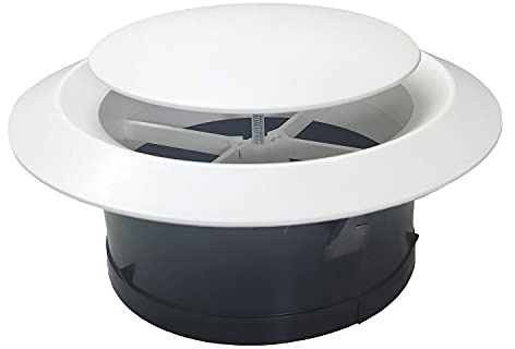 AZITICY Grille d'Aération Ventilation Ronde de Plafond pour Conduit 100mm Sortie d'air Murale Ajustable (4 Inch)
