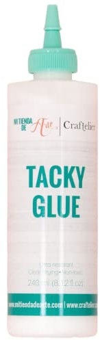 Craftelier - Tacky Glue | Pegamento Líquido Multiusos Extrafuerte para Proyectos de Scrapbooking y otras Manualidades | No tóxico | Secado Transparente, Flexible y Resistente - Cantidad 240 ml
