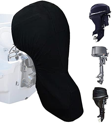 Außenborder Abdeckung Bootsmotorabdeckung, 420D Außenborder Schutzhülle mit UV-Beschichtung, Wasserdicht Persenning für Außenbordmotor, Aussenborder Abdeckhaube Outboard Engine Cover (15-20 PS)