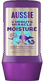 Aussie 3 Minute Miracle Moisture Cura Intensiva Vegano Per Capelli Secchi E Dannati Con Olio Di Noci Di Macadamia Australiana, 225 ml