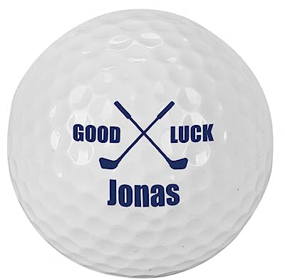 Herz & Heim® Golfball mit Namen personalisert / 3er Pack/Golf-Geschenk Good Luck
