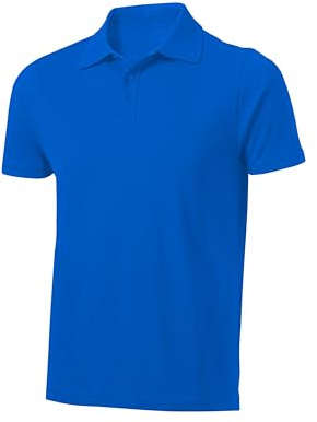 Love My Fashions Mens Polo Shirts Short Sleeve & Knitted Collar, Regular Fit, Casual Plain Cotton T-Shirts for Adults Royal Blue