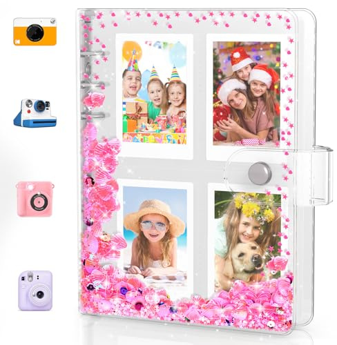 Kids Photo Album for Instax Mini, Photo Album for Polaroid, Applicable to Fujifilm Instax Mini 11 12 40 Kodak Mini Photo, Gift for 4 5 6 7 8 9 10 11 12 Year Old Girls (200 Photos)