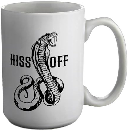 Shopagift Funny Hiss Off Mug Snake Day Cobra Python White 15oz Large Ceramic Cup
