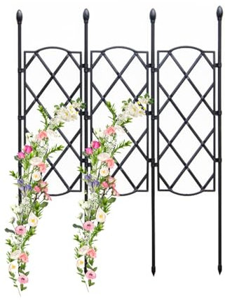 YAVYAV Treillis Plante Grimpante, Grands Supports pour Fleurs Grimpantes, Treillage De Jardin, 46.5x90cm Clôture De Jardin, pour Intérieur Et Extérieur Décoration(46.5x60cm/18.3x23.6in)