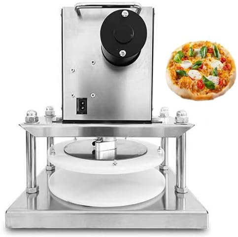Prensa Eléctrica para Tortillas,Máquina De Prensa De Masa Pizza Acero Inoxidable,Herramienta De Prensado Masa Comercial Presión Adecuada,Ruido Bajo,para Pizza,Tortillas,Pastelería,Typ22