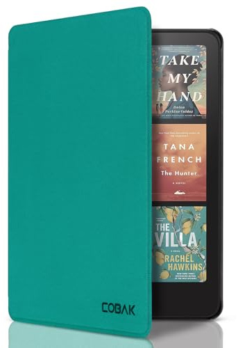 CoBak Case for All-New 7 Kindle Paperwhite(12th generation–2024)/Colorsoft Signature Edition(1st gen–2024)/Signature Edition(12th gen–2024) - PU Leather Cover with Auto Sleep/Wake, Jade
