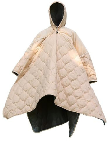 ASHLGQB 4-in-1 multifunktionaler tragbarer Schlafsack,Poncho Erwachsene ultraleichte tragbare Steppdecke Schlafsack, für Camping Outdoor, Zuhause