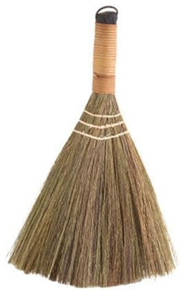 Milageto Escoba de Mano para Limpieza, Suave, Estilo vietnamita, Decorativa, Estilo Retro, para Cocina, Interior y Exterior, hogar y Oficina, Corto