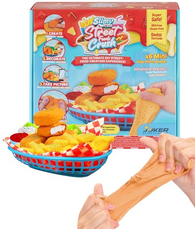 Slimy Street Foodz Crush - Mini Chiccy Nuggies, Slime e plastilina, set creativo, gioco da forno per miscelare, modellare e decorare, per bambini