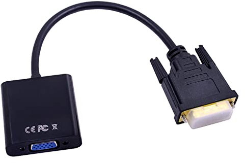 AXPTI 10PCS 1080P DVI-D to VGA Adapter Cable 25Pin Male to 15Pin Female HDTV Converter for PC Computer Monitor Display Card