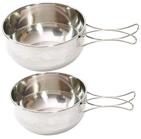 Toyvian Cuencos Acampar Multiusos Comida Picnic Barbacoa Asa Plegable Utensilios Cocina