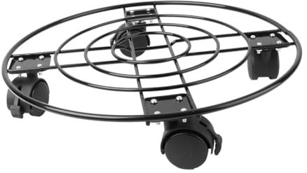 Abaodam Eisen Blumentopfständer Mit Rädern Und Feststellbremse 33cm Rund Pflanzenroller Töpfe Transportierbar Für Drinnen Und Draußen