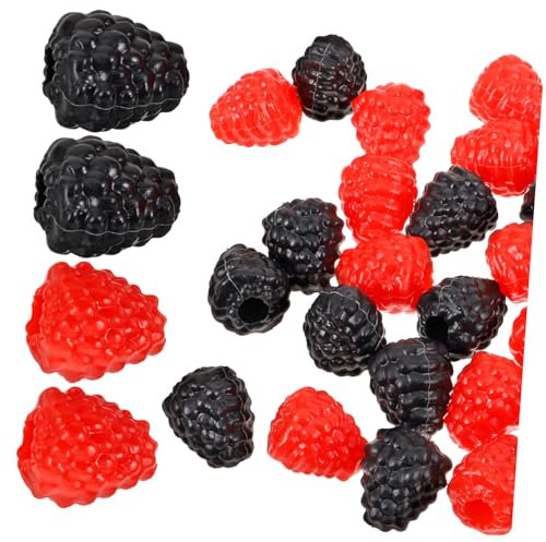 UKCOCO 40piezas Decoración De Frambuesa Falsa De Fruta Realista Frambuesa De Cocina para Accesorios De Fotos Fruta Decorativa para