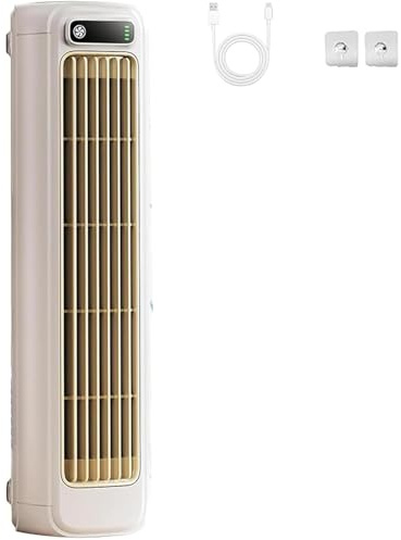 Portable Air Conditioner, USB Rechargeable Cooling Fan with 3 Speeds, Wall Mounted or Tabletop Use, Quiet Air Conditioning Unit for Bedroom, Home or Office(Apricot White,Apricot White)