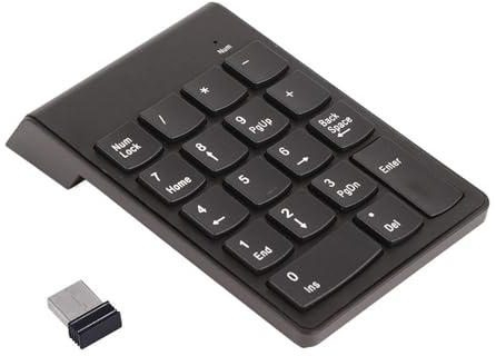 BAFOVY Tastierino Numerico Wireless 2.4G, Design Ultra Sottile con 18 Tasti, Comodo per gli Utenti di Notebook, Portata Wireless di 10 Metri