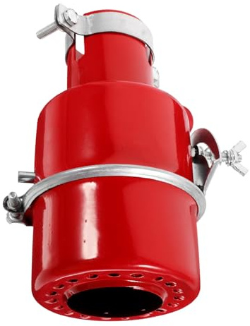 Parachispas de Escape 50mm de Acero para Vehículo | Rojo, Activación Clic, Reutilizable E Instalación Sencilla, para Plantas Químicas y Depósitos