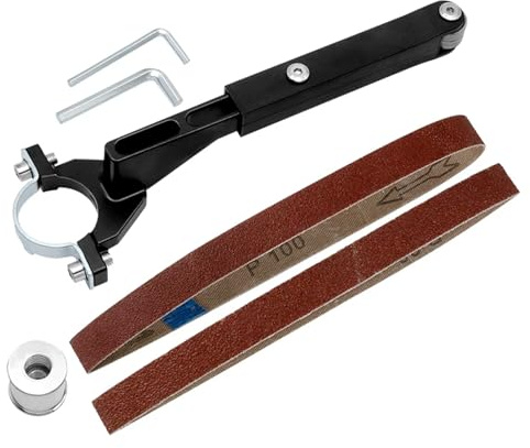 Uadme Soporte Lijadora de Banda para Amoladora Angular, Máquina de Correa de Arena Modificada, para 100/125 Tipo M10/M14, Adaptador de Lijadora de Cinta para Madera/Metal