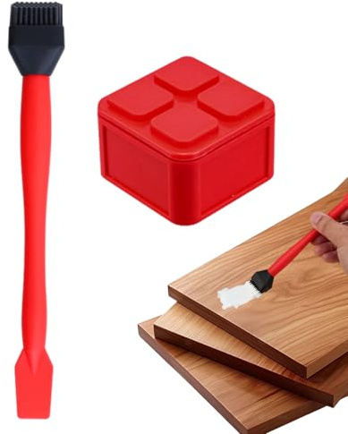 Rouleau à Colle pour Bois - 19cm Ensemble Réutilisable avec Récipient, Pinceaux Applicateurs pour Menuiserie | Applicateur de Précision en Silicone, Réparation Maison, Meubles, Bricolage