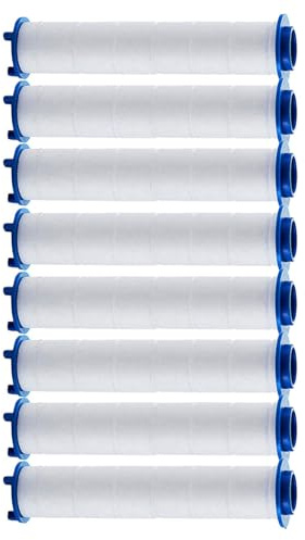 Zerodeko Lot de 8 Filtres Coton PP Universels 115 CM Remplacement pour Pommeau de Haute Pression Filtration Anti-Calcaire Accessoires Salle de Bain pour Eau Propre