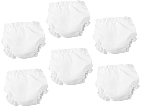 HONITANO Ropa Interior para Muñecas 10 Pulgadas, 6 Piezas de Calzoncillos Ajustables , Pañales Reutilizables para Muñecas, Accesorios de Ropa para Juguetes de Simulación Infantil