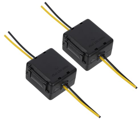 Kichvoe Filtre Anti-Parasites Audio 12V Lot de 2 Accessoires pour Autoradio Stéréo de Bruit et Interférences Usage Automobile