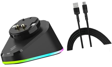 TSMORY Gaming Charging Base for G502/G502X/ Auto Connection Double USB Hub Intelligent Lighting Fast Charging Dock
