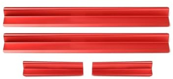 Per Jeep Per Wrangler JK 2007-2017 2/4 Porte Protezione Coperchio Dell'ingresso Della Piastra Davanzale Porta Protezione Pedale Benvenuto Trim Nero(4Pcs Metal Red)