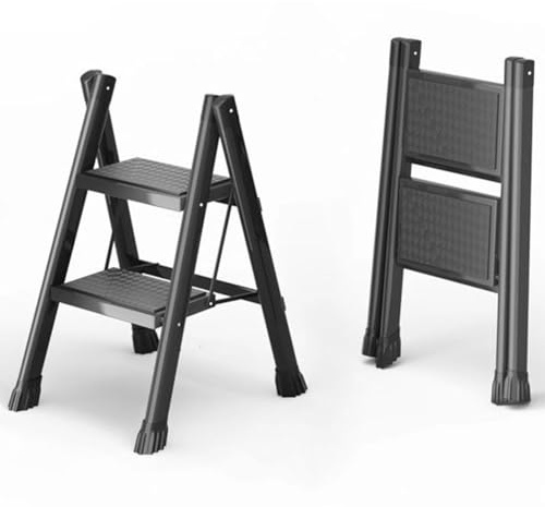 Step Ladder Folding - Foldable 2/3/4 Step Stool, Heavy Duty Stepladder, Collapsible Lightweight Portable Steel Ladders With Antislip Wide Pedal, For Household Garage Office Home Kitchen