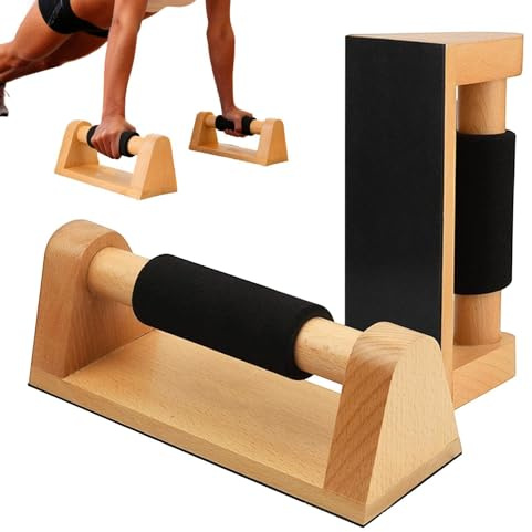Armhävningshandtag för Golv,2-delars halksäker fitnessutrustning - Trä Återanvändbara Armhävningsgrip,för Män Kvinnor Idrottare Sportintresserade Hemmagym Resor Golv