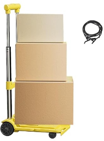 Carretilla De Mano Plegable Capacidad de Carga 100 kg, Móvil Portátil con