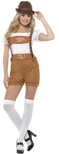 Smiffy's Smiffys 49654 Sexy bayrisches Biermädchen-Kostüm, braun