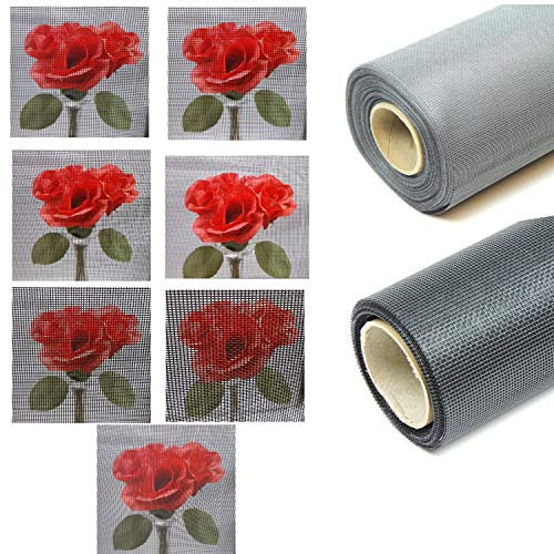 2,90€/m FlyEx Fliegengitter in Standard grau Insektenschutz Insektenschutzgewebe für Fenster Türen Rollenware - Punktverschweißt - Reißfest - UV-beständig (Standard Grau, 120 cm)