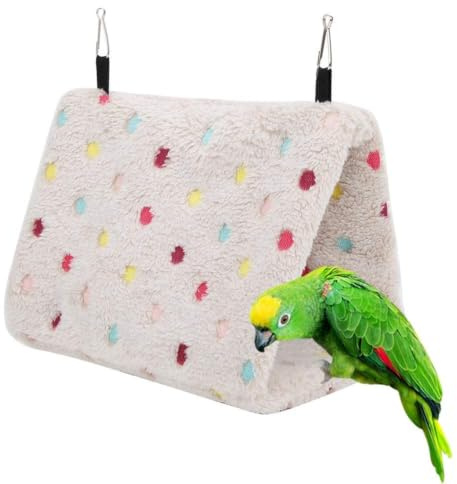 Plysch fågelbo hängmatta hamster hängande säng grottbur för papegoja undulat parakit cockatiel conure sockerglidare (M)