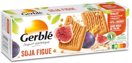 Gerble Vitality 185186 - Galletas de soja sin aceite de palma, 4 bolsas individuales, 16 galletas, 270 g